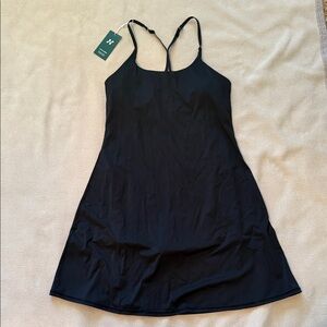 NWT Black Halara SoftlyZero Plush Backless Active Dress - Longer Length Size: XL